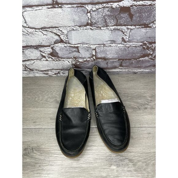 OluKai Kiele Black Leather Loafer Convertible Slip On Flats Shoes Women 9M US/39 - Picture 10 of 16